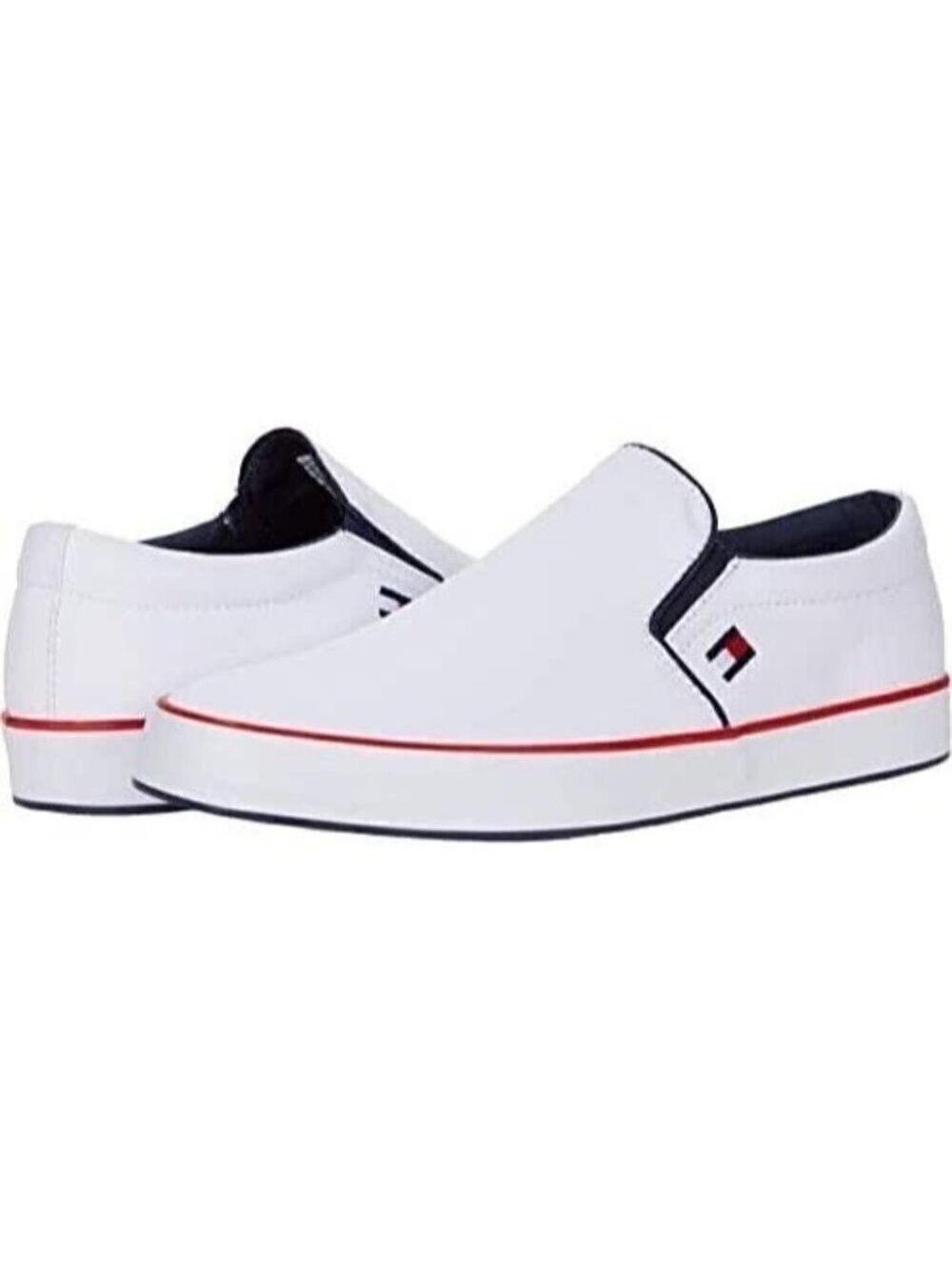 TOMMY Hilfiger "Panco" Slip On Sneaker Men Sz 9.5 White